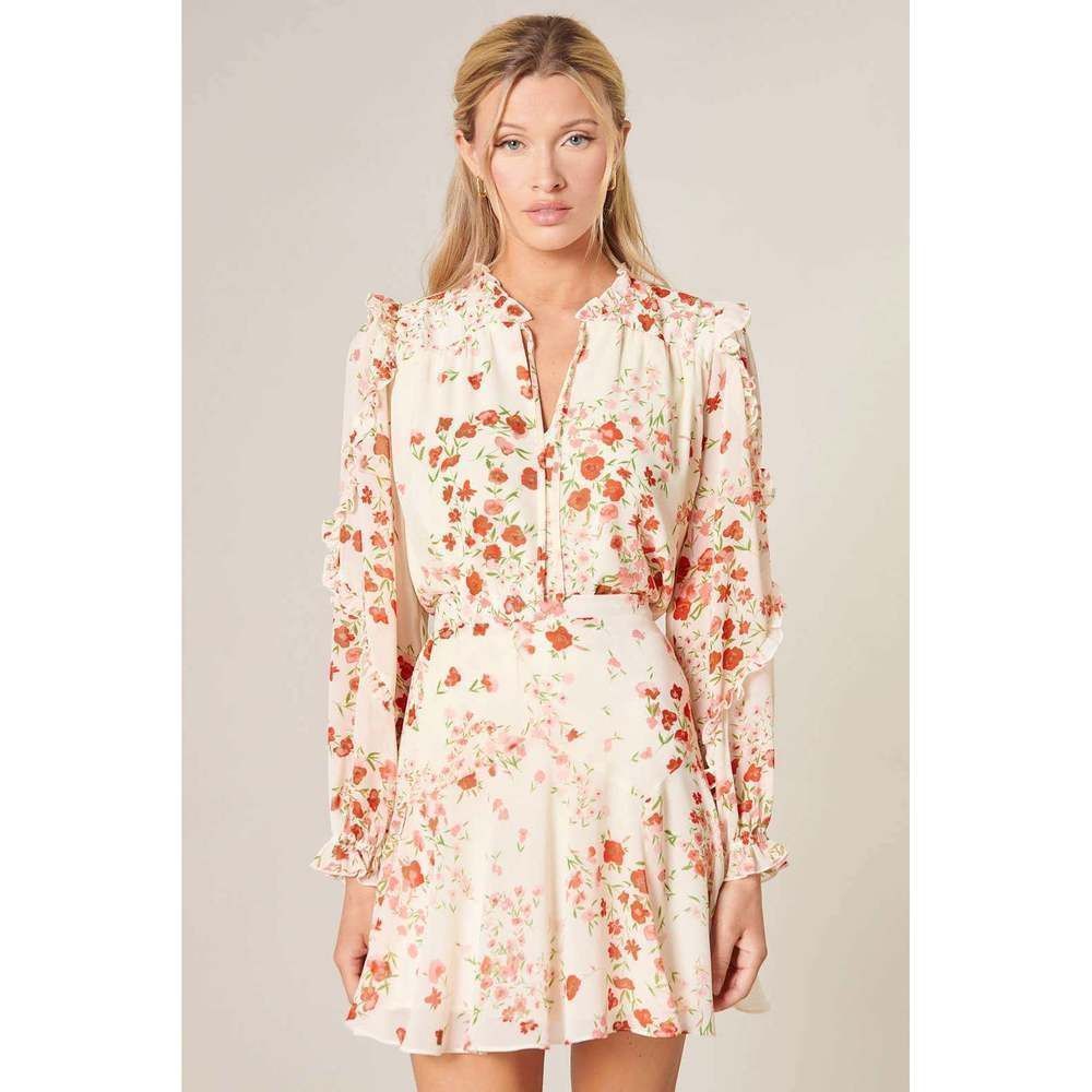 Love Bomb Balloon Sleeve Blouse